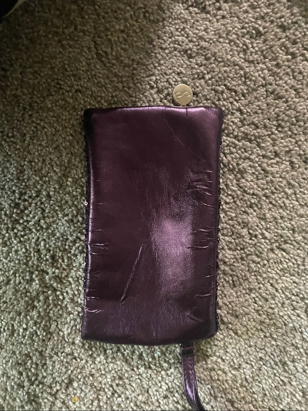 Purple Sequin Wristlet Set - Stylish Evening Clutch